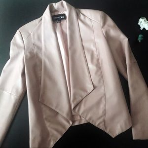 NWOT Faux Leather Jacket, Nude pink